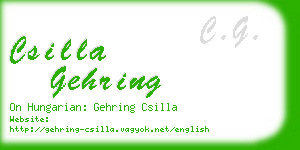 csilla gehring business card